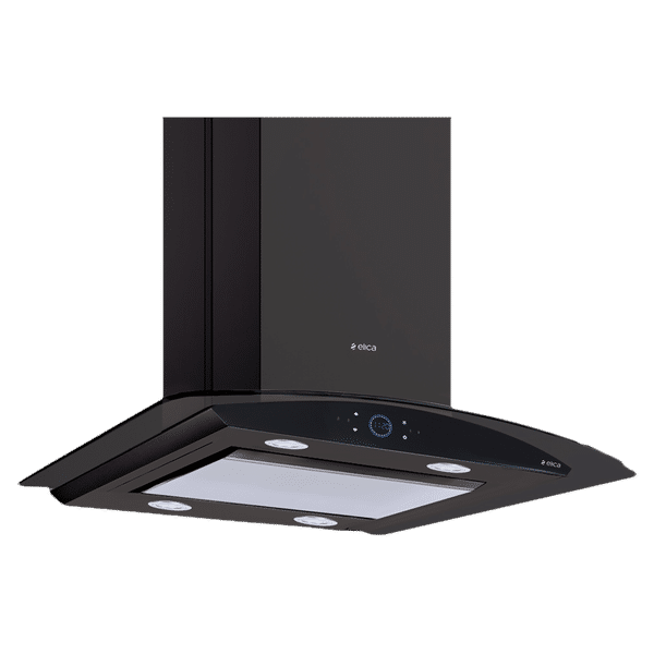 elica ISMART GLACE EDS ISLAND LTW 90 NERO 90cm Ductless Ceiling Mounted Chimney with Motion Sensor (Black)_1