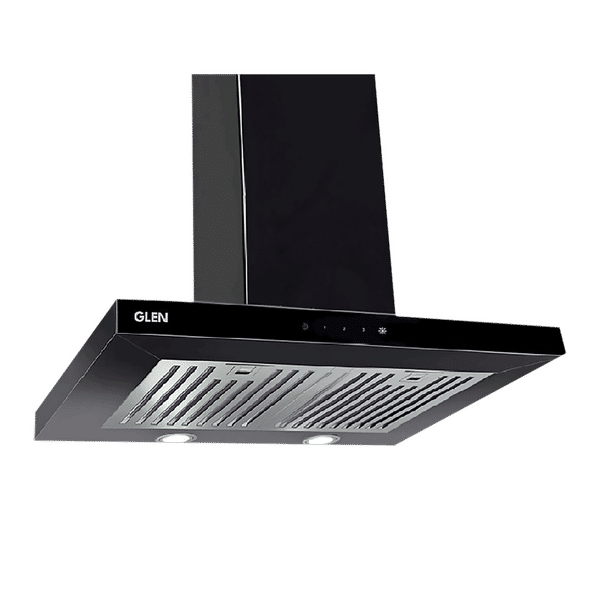 GLEN 6056 SX TS 60cm 1000m3/hr Ductless Wall Mounted Chimney with Touch Control Panel (Black)_1