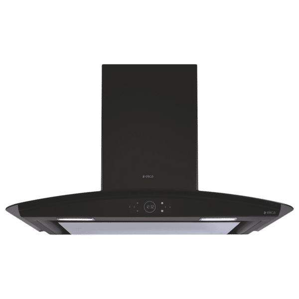 elica ISMART GLACE EDS LTW 90 NERO 90cm Ductless Wall Mounted Chimney with Motion Sensor (Black)_1