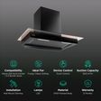 GLEN 6062 BL 90cm 1200m3/hr Ducted Auto Clean Wall Mounted Chimney with Touch Control Panel (Black)_3