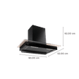GLEN 6062 BL 90cm 1200m3/hr Ducted Auto Clean Wall Mounted Chimney with Touch Control Panel (Black)_2