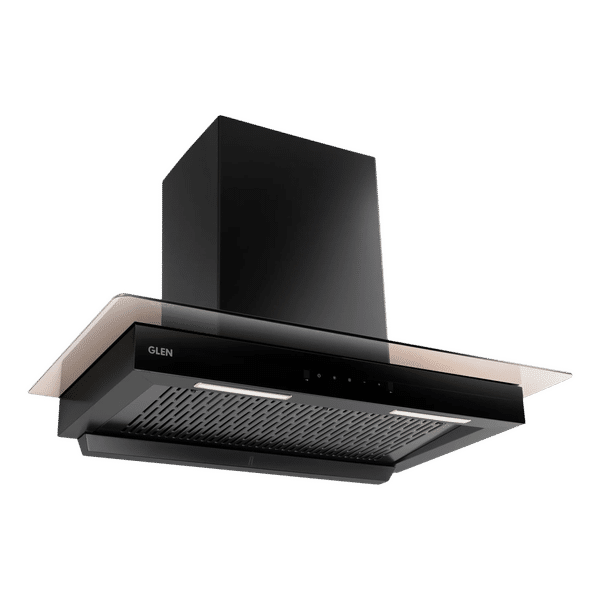 GLEN 6062 BL 90cm 1200m3/hr Ducted Auto Clean Wall Mounted Chimney with Touch Control Panel (Black)_1