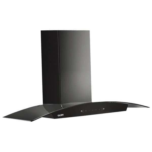 GLEN 6059 BL 90cm 1200m3/hr Ducted Auto Clean Wall Mounted Chimney with Touch Control Panel (Black)_1
