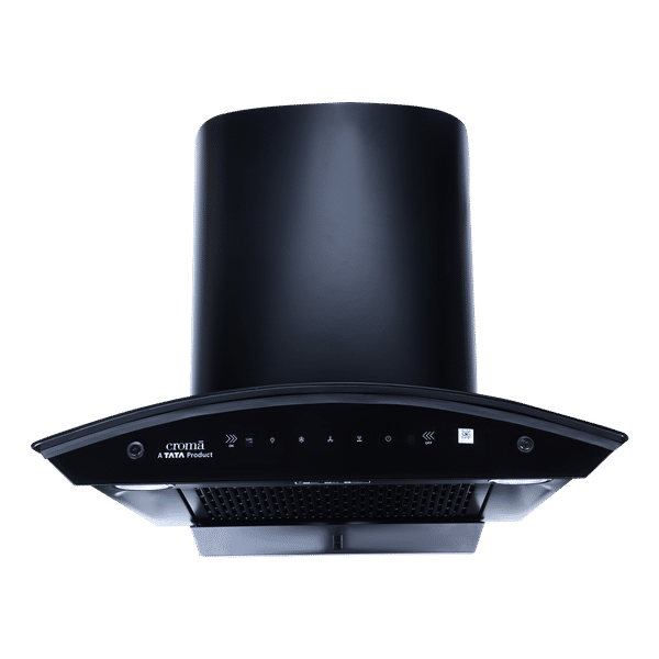 Croma AG247703 60cm 1300m3/hr Ducted Auto Clean Wall Mounted Chimney with Touch & Gesture Control (Black)_1