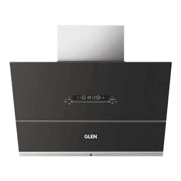 GLEN GL 6074 BL ACLN MS 90cm 1400m3/hr Ducted Auto Clean Wall Mounted Chimney with Touch Control Panel (Black)_1