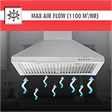 elica AH 260 BF SS 60cm 1100m3/hr Ducted Wall Mounted Chimney with Push Button Control (Silver)_4