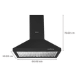 elica AH 260 BF NERO 60cm 1100m3/hr Ducted Wall Mounted Chimney with Push Button Control (Black)_2