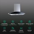 GLEN 6071 SXTS 60cm 1000m3/hr Ducted Wall Mounted Chimney with Touch Sensor Control (Black)_3