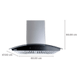 GLEN 6071 SXTS 60cm 1000m3/hr Ducted Wall Mounted Chimney with Touch Sensor Control (Black)_2