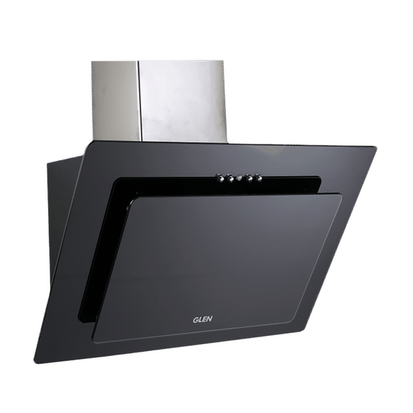 GLEN 6079 PB 60cm 1000m3/hr Ducted Wall Mounted Chimney with Push Button Control (Black)_1