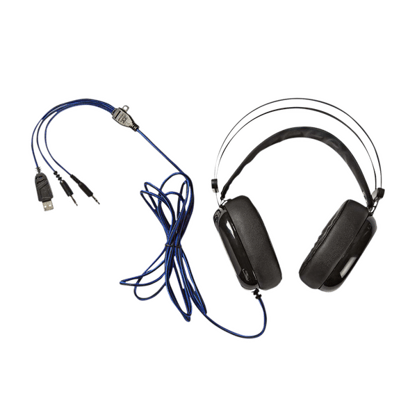 nedis GHST300BK Wired Gaming Headset (Adjustable Headband, Over Ear, Black)_1