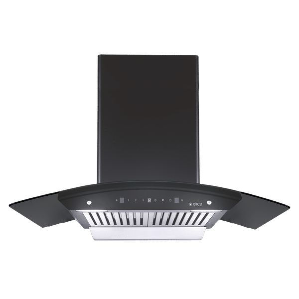 elica WDBF 906 HAC MS NERO 90cm 1200m3/hr Ducted Auto Clean Wall Mounted Chimney with Touch Control Panel (Matt Black)_1