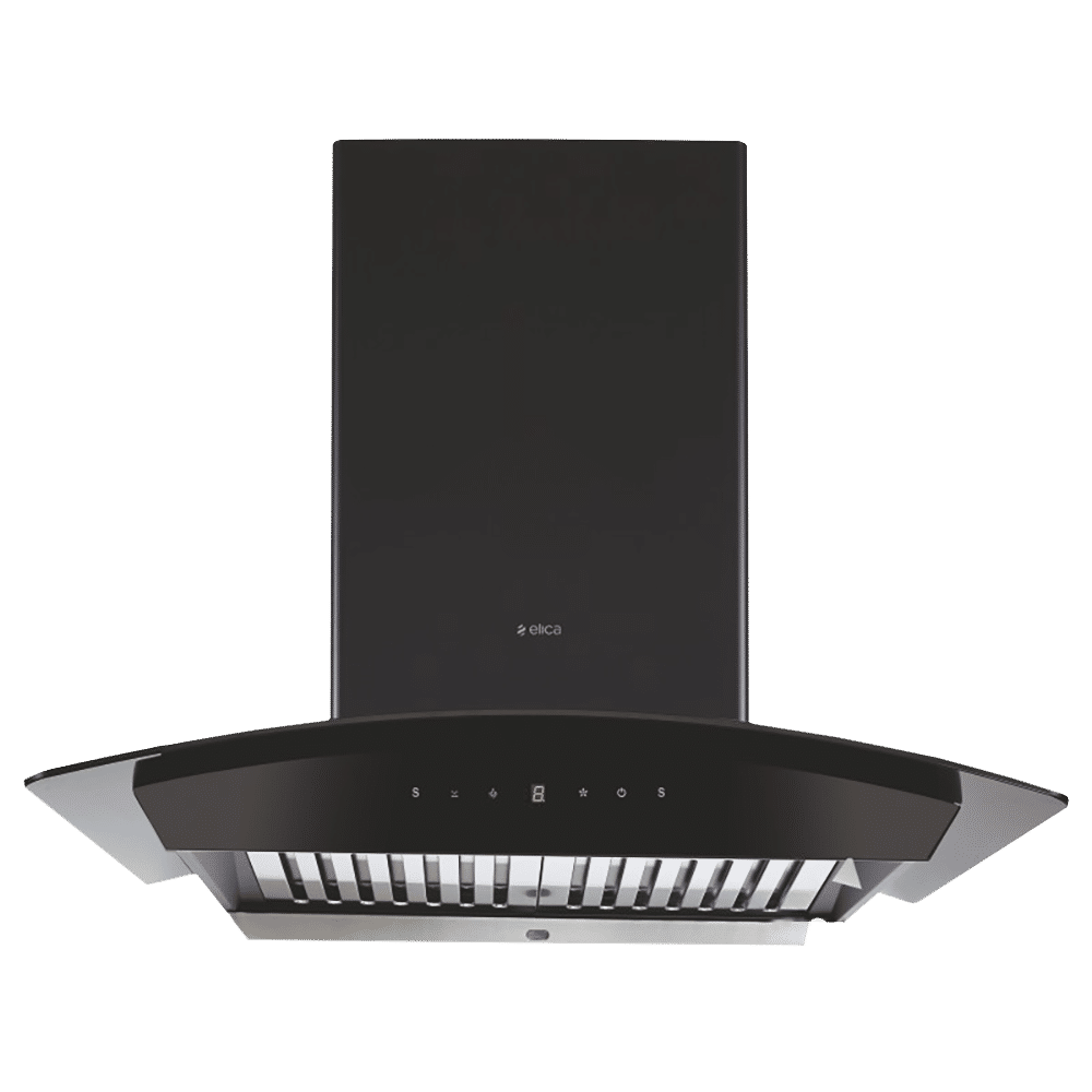 elica WDAT HAC 75 MS NERO 75cm 1200m3/hr Ductless Auto Clean Wall Mounted Chimney with Touch Control Panel (Matt Black)