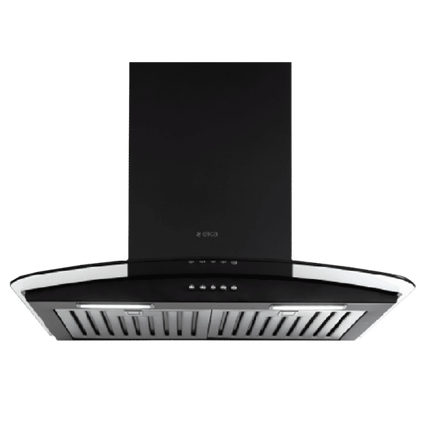 elica GLACE TF ETB PLUS LTW 60 NERO PB LED 60cm 1220m3/hr Ducted Wall Mounted Chimney with Push Button Control (Black)_1