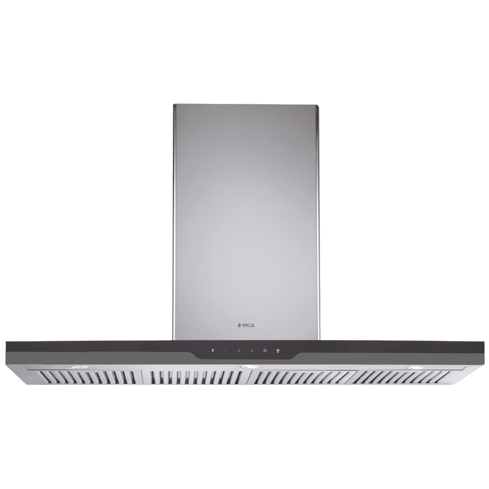 elica METEORITE ETB PLUS LTW 120 TOUCH LED 120cm 1220m3/hr Ducted Wall Mounted Chimney with Touch Control Panel (Black)