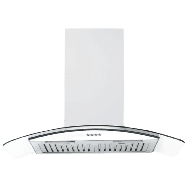 elica GLACE ETB PLUS 903 PB LED 90cm 1220m3/hr Ducted Wall Mounted Chimney with Push Button Control (Silver)_1