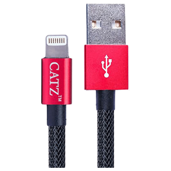 CATZ Type A to Lightning 6.5 Feet (2M) Cable (1000 Mbps Transfer Speed, Black)_1