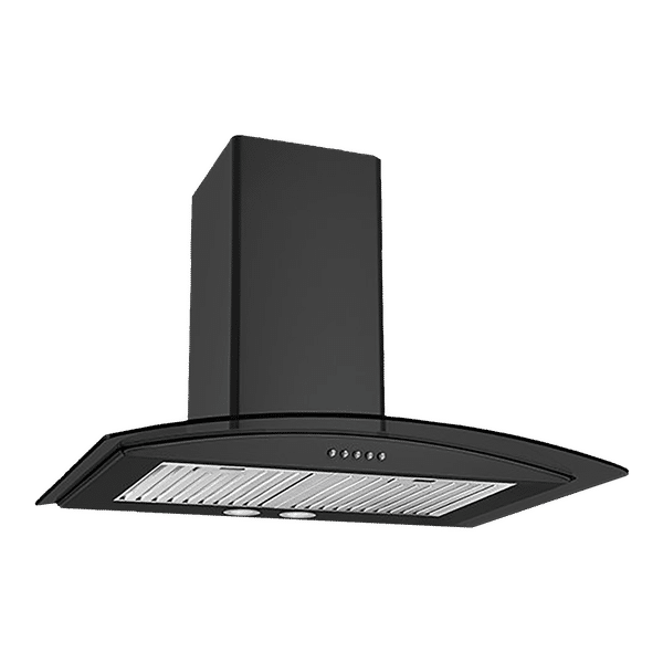 KAFF FLO LX BF 60cm 1000m3/hr Ducted Wall Mounted Chimney with Soft Push Button Control (Black)_1