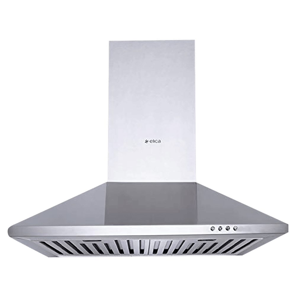 elica STRIP BF 60 SS 60cm 880m3/hr Ductless Wall Mounted Chimney with Push Button Control (Silver)