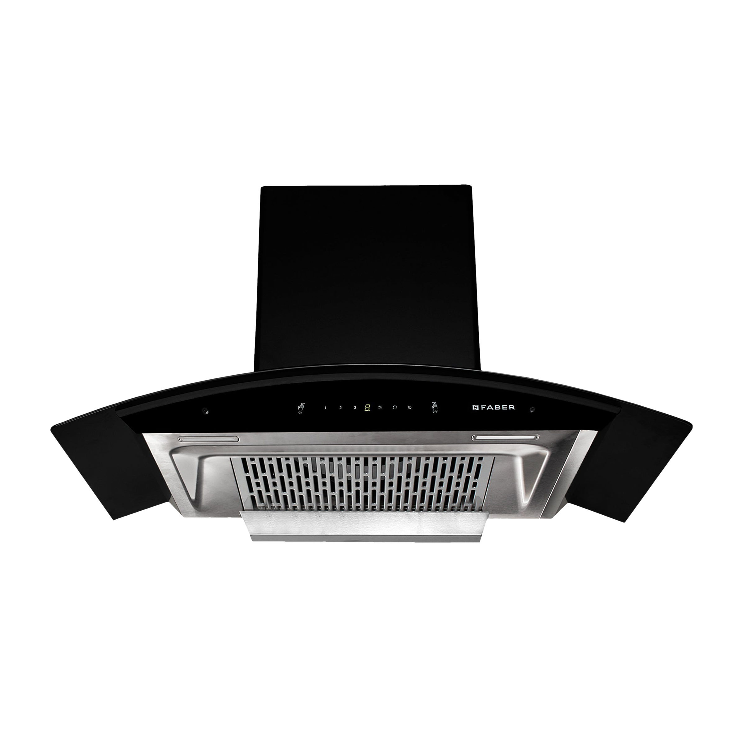 FABER VENICE FL SC AC BK 90cm 1200m3/hr Ducted Auto Clean Wall Mounted Chimney with Touch Control (Black)