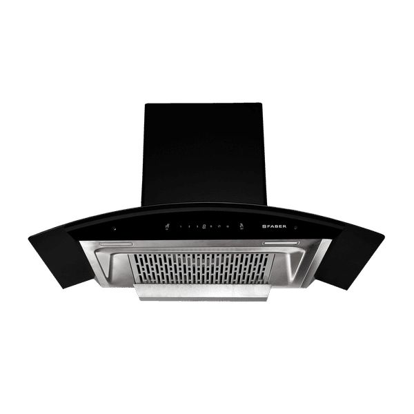 FABER VENICE FL SC AC BK 90cm 1200m3/hr Ducted Auto Clean Wall Mounted Chimney with Touch Control (Black)_1