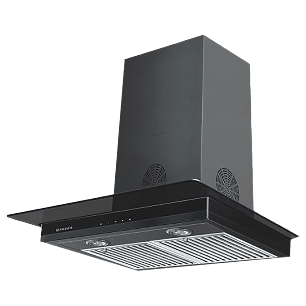 FABER SUPER 3D PLUS MAX T2S2 BK TC 60cm 1350m3/hr Ductless Wall Mounted Chimney with Touch Control Panel (Black)