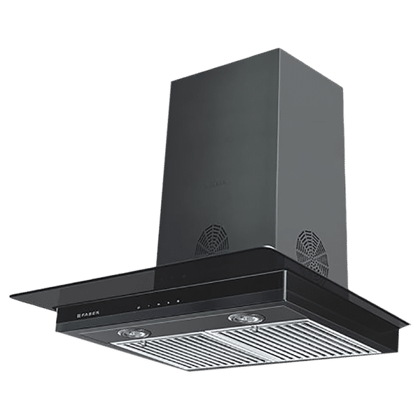 FABER SUPER 3D PLUS MAX T2S2 BK TC 60cm 1350m3/hr Ductless Wall Mounted Chimney with Touch Control Panel (Black)_1