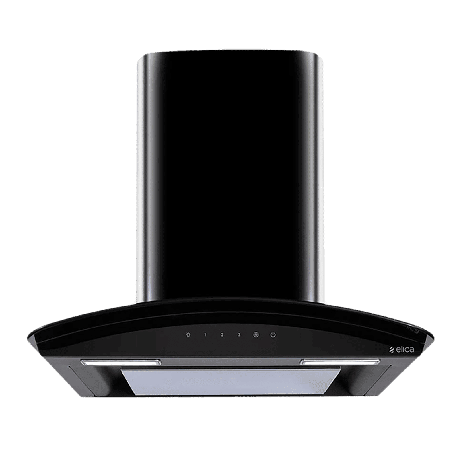 elica GLACE EDS 60 BK NERO T4V LED 60cm 1010m3/hr Ducted Wall Mounted Chimney with Touch Control Panel (Black)