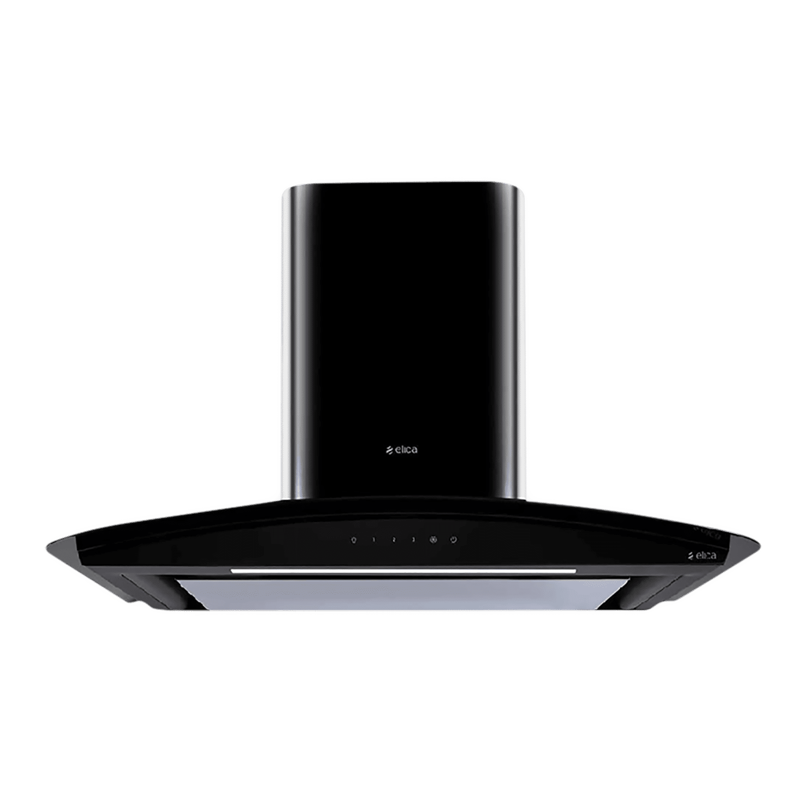 elica GLACE EDS HE LTW 90 BK NERO T4V LED S 90cm 1010m3/hr Ductless Wall Mounted Chimney with Touch Control Panel (Black)