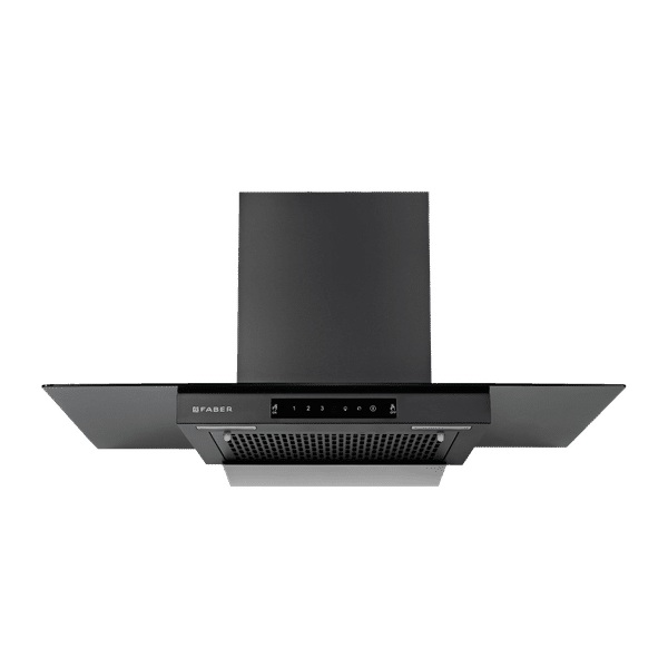 FABER Mercury Pro HC SC FL BK 90cm 1200m3/hr Ductless Auto Clean Wall Mounted Chimney with Touch Control Panel (Black)_1