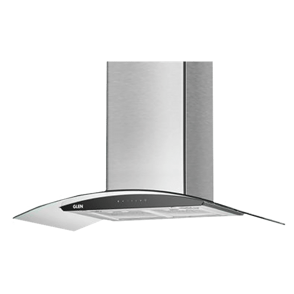 GLEN GL 6063 SS 90cm 1200m3/hr Ducted Auto Clean Ceiling Mounted Chimney with Touch Control Panel (Silver)_1