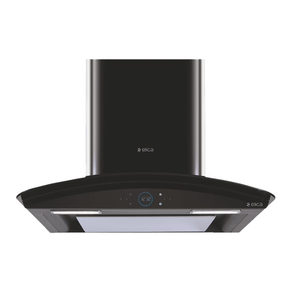 elica ISMART GLACE EDS LTW 75 NERO 75cm Ductless Wall Mounted Chimney with Capacitive Touch Controls (Black)_1