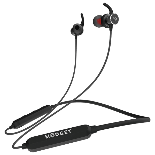 MODGET PowerBuds H36-BLK Neckband with Active Noise Cancellation (IPX5 Sweat Resistant, Stereo Sound System, Black)_1
