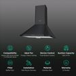 elica DH 260 BF NERO 60cm 1250m3/hr Ducted Wall Mounted Chimney with Push Button Control (Black)_3