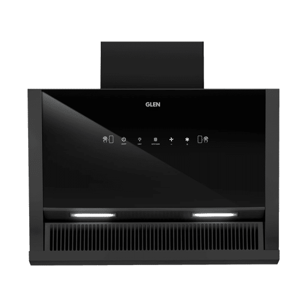 GLEN 6072 SX BL MS 90cm 1200m3/hr Ducted Auto Clean Wall Mounted Chimney with Touch Control Panel (Black)_1