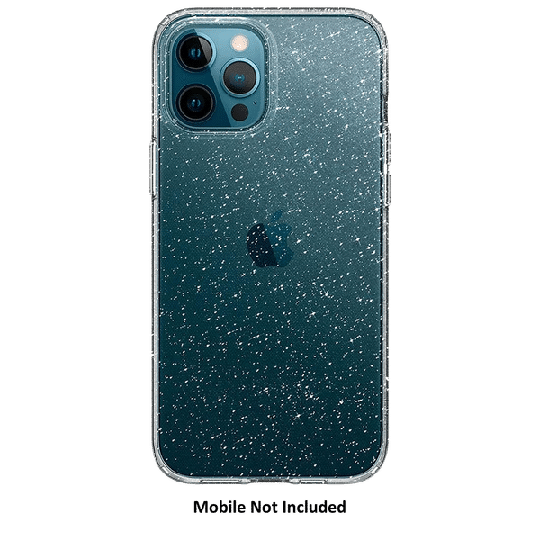 spigen Liquid Crystal Glitter TPU Back Cover for Apple iPhone 12 Pro Max (Wireless Charging Compatible, Crystal Quartz)_1