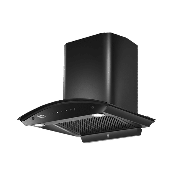 hindware Celesia 60cm 1350m3/hr Ducted Auto Clean Wall Mounted Chimney with Touch Control (Black)_1