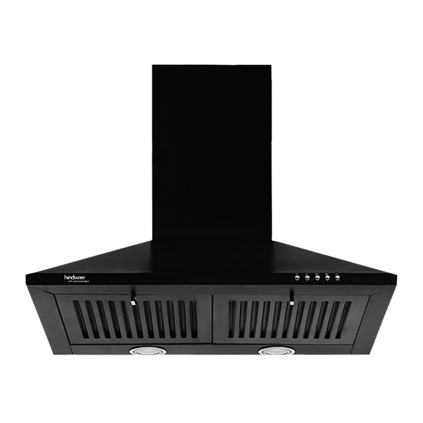 hindware Myra 60cm 1000m3/hr Ducted Auto Clean Wall Mounted Chimney with Push Button Control (Black)_1