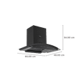 hindware Zinnia 90cm 1350m3/hr Ducted Auto Clean Wall Mounted Chimney with Motion Sensor (Black)_2