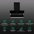 Faber Hood Vertigo 75cm 1200m3/hr Ducted Auto Clean Wall Mounted Chimney with Filterless Technology (Black)_3