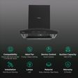 hindware Zinnia 60cm 1350m3/hr Ducted Auto Clean Wall Mounted Chimney with Motion Sensor (Black)_3