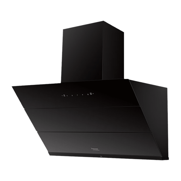 hindware Lexia 90cm 1350m3/hr Ducted Auto Clean Wall Mounted Chimney with Touch Control (Black)_1
