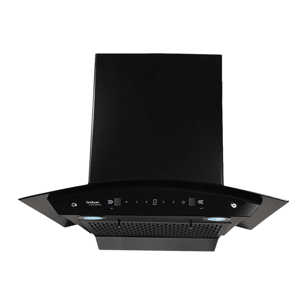 hindware Chromia 90cm 1200m3/hr Ducted Auto Clean Wall Mounted Chimney with Touch Control (Black)