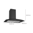 KAFF FLO BF 60cm 1000m3/hr Ducted Wall Mounted Chimney with Soft Push Button Control (Black)_2