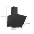 KAFF NOVA TC 60cm 1000m3/hr Ducted Auto Clean Wall Mounted Chimney with Touch Controls (Black)_2