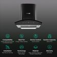 BLOWHOT Evana S BAC MS 60cm 1200m3/hr Ducted Auto Clean Wall Mounted Chimney with Motion Sensor (Black)_3