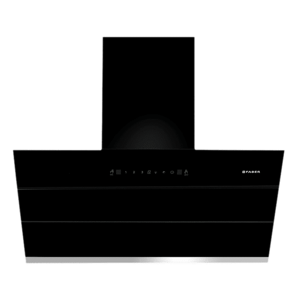 FABER ZENITH FL SC AC BK 90cm 1350m3/hr Ducted Auto Clean Wall Mounted Chimney with Touch Control (Black)_1