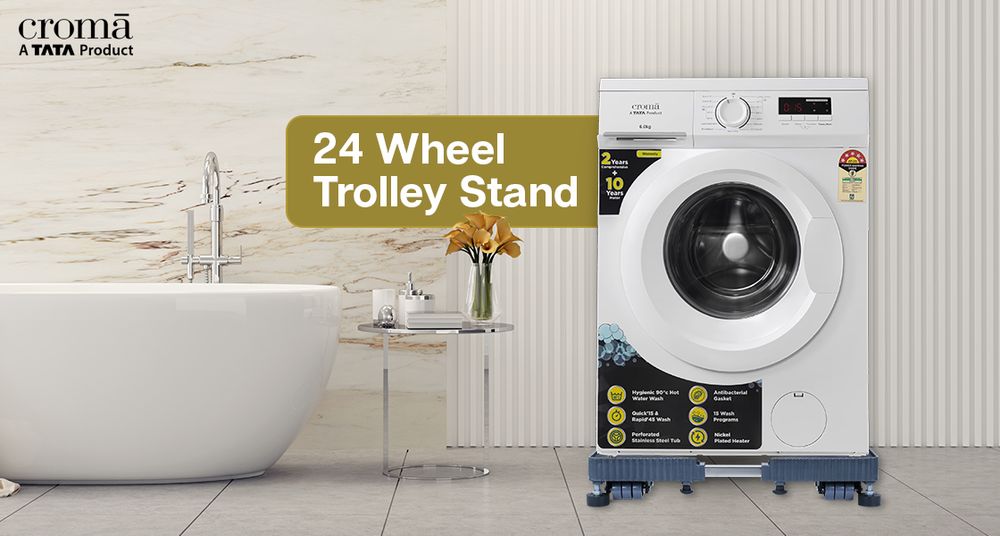 Pack of 2 Heavy Duty Washing Machine Tumble Dryer Appliance Rollers Trolley