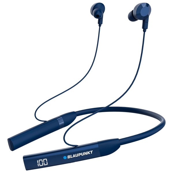 Blaupunkt BE100 Neckband with Noise Isolation (Sweat Resistant, Bass Demon Technology, Blue)_1