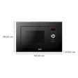 KAFF KMW 5PJ 20L Built-in Microwave Oven with Autocook Menus (Black)_2
